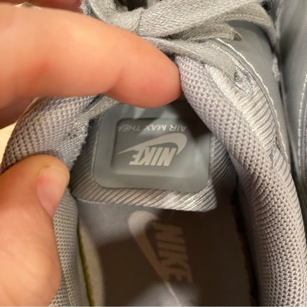 Nike Air Max Thea Silver Chrome Tennis Shoes - Picture 5 of 6